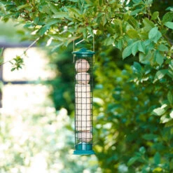 Walter Harrisons Green Die Cast Fat Ball & Suet Roll Feeder -Landscaping 263648 2