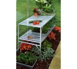 Halls Aluminium 2 Tier Slatted Greenhouse Staging 4ft