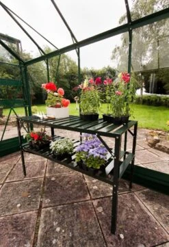 Halls Green Aluminium 2 Tier Slatted Greenhouse Staging 4ft