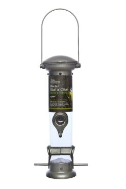Tom Chambers Pewter Flick ‘n’ Click 4–Port Seed Feeder