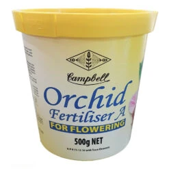 Yellow Orchid A Fertiliser -Landscaping Campbells Yellow Orchid A Fertiliser 11 13 16 500g 08583.1649645181