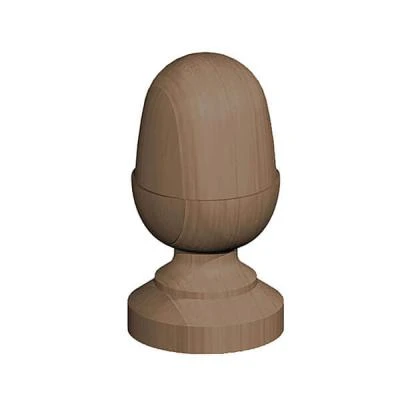 Post Acorn Finial 3" 75mm Brown Treated 3 Post Acorn Finial 3" 75mm Brown Treated