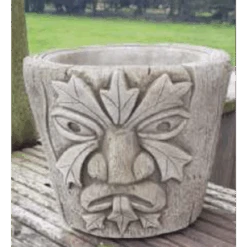 Border Stoneware Grumpy Green Man Pot