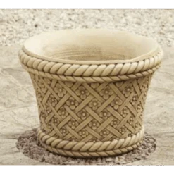 Border Stoneware Large Petal Pot