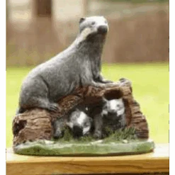 Border Stoneware Badger Family