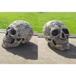 Border Stoneware Small Skull
