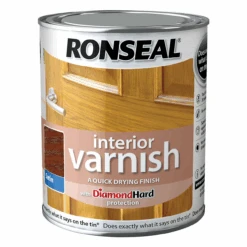 Ronseal Diamond Hard Interior Satin Wood Varnish 750ml 12 Ronseal Diamond Hard Interior Satin Wood Varnish 750ml -Landscaping ronseal diamond hard dark oak satin wood varnish 0 75l