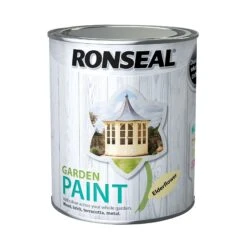 Ronseal Garden Paint -Landscaping ronseal garden elderflower matt metal wood paint 0 75