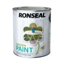 Ronseal Garden Paint -Landscaping ronseal garden white ash matt metal wood paint 750ml