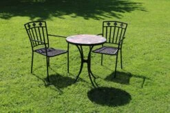 Europa Leisure Ondara Bistro Table & 2 Malaga Chairs -Landscaping table 2 seat b