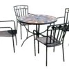Europa Leisure Granada Table Set & 4 Malaga Chairs -Landscaping table 4 seat cutout