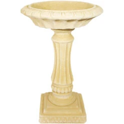 Willowstone Cream Victorian Bird Bath V22C